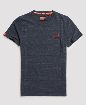 Superdry Orange Label Vintage Embroidery Férfi Pólók Sötétkék | PMZKB6934